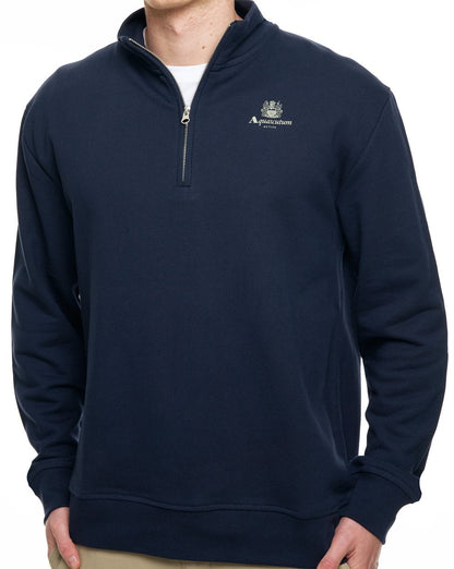 Aquascutum Halbreißverschluss mit Stehkragen, Marineblau