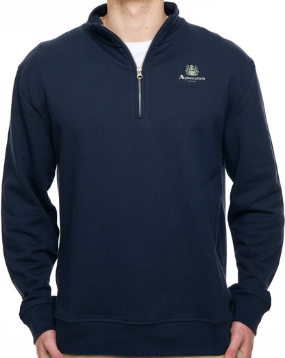 Aquascutum Halbreißverschluss mit Stehkragen, Marineblau
