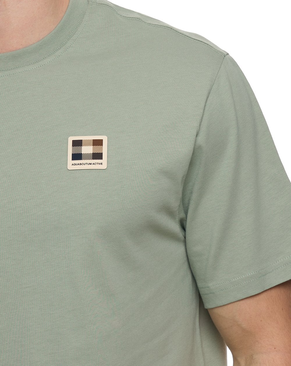 Aquascutum Badge T Shirt Salvia
