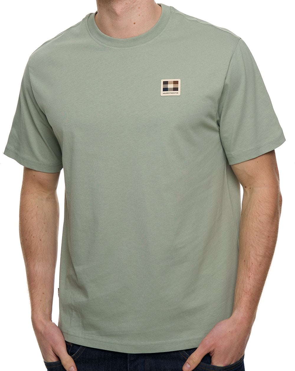 Aquascutum-Badge-T-Shirt Salvia