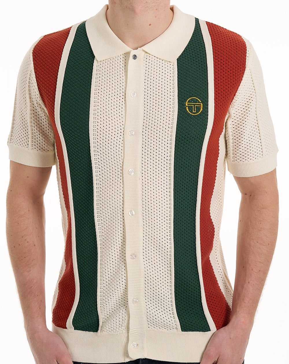 Sergio Tacchini Montell Strick-Poloshirt Gardenia