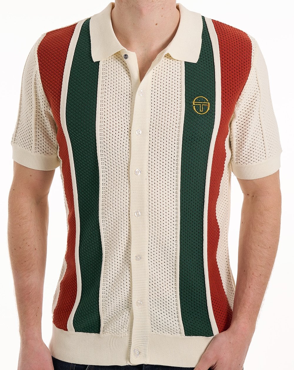 Sergio Tacchini Montell Strick-Poloshirt Gardenia