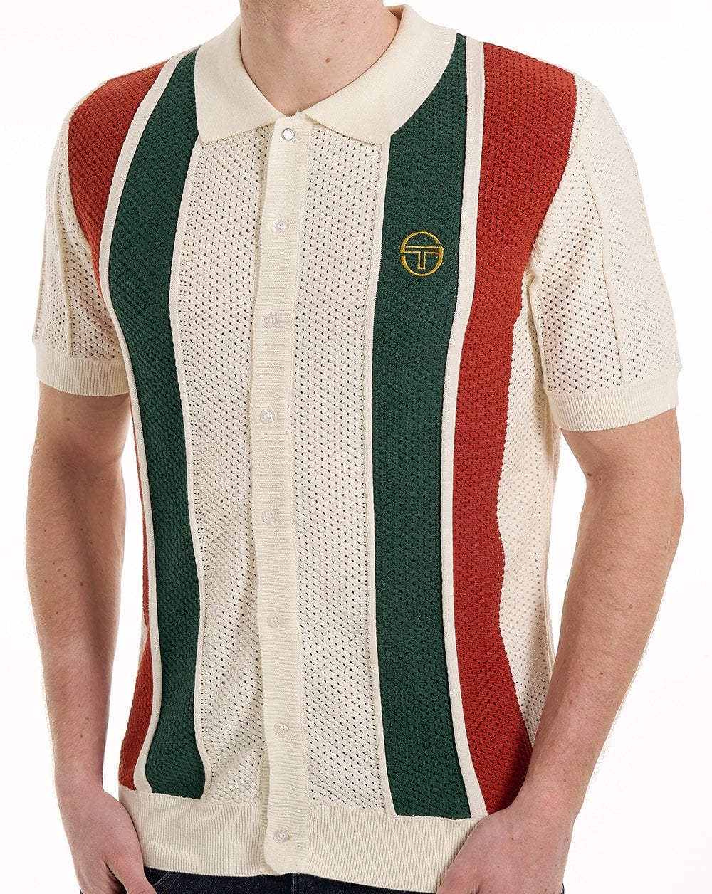 Sergio Tacchini Montell Strick-Poloshirt Gardenia