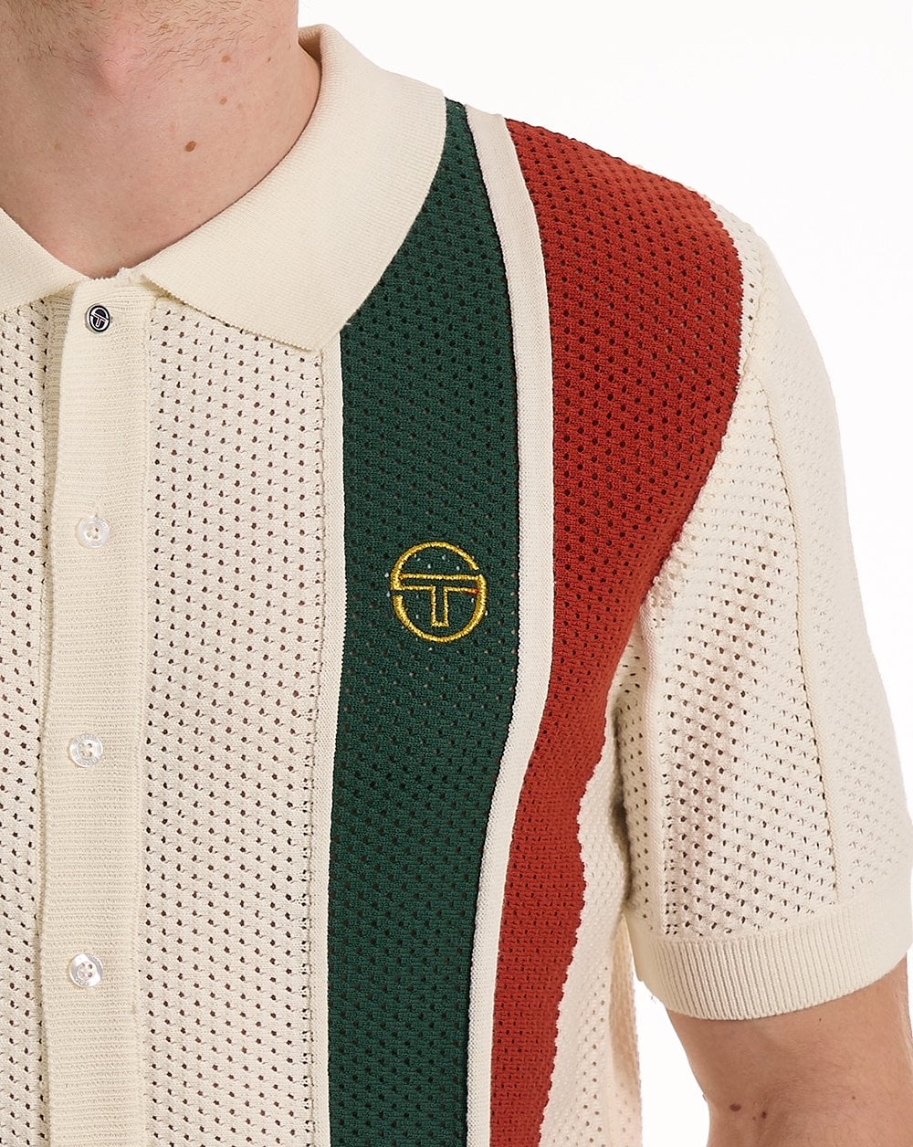 Sergio Tacchini Montell Strick-Poloshirt Gardenia