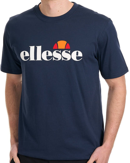 Ellesse – T-Shirt mit Logo in Marineblau