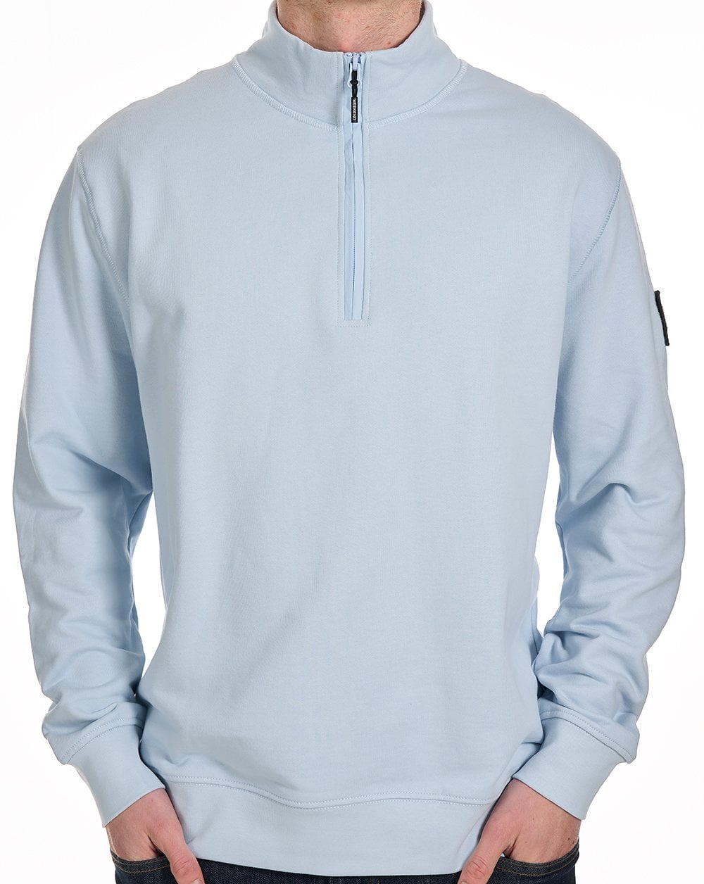 Weekend Offender Kraviz 1/2 Zip Sweat Himmelblau