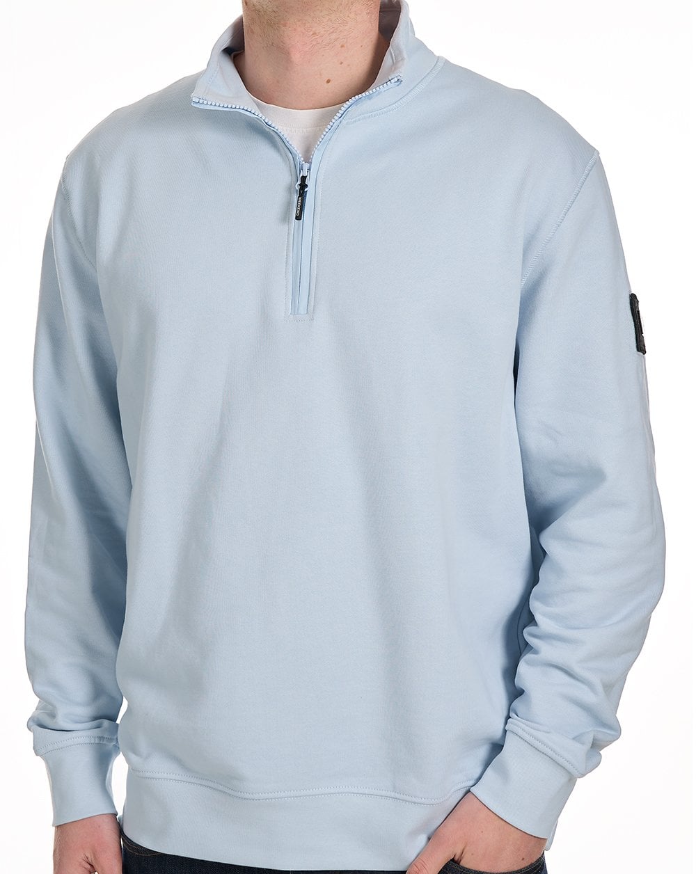Weekend Offender Kraviz 1/2 Zip Sweat Himmelblau