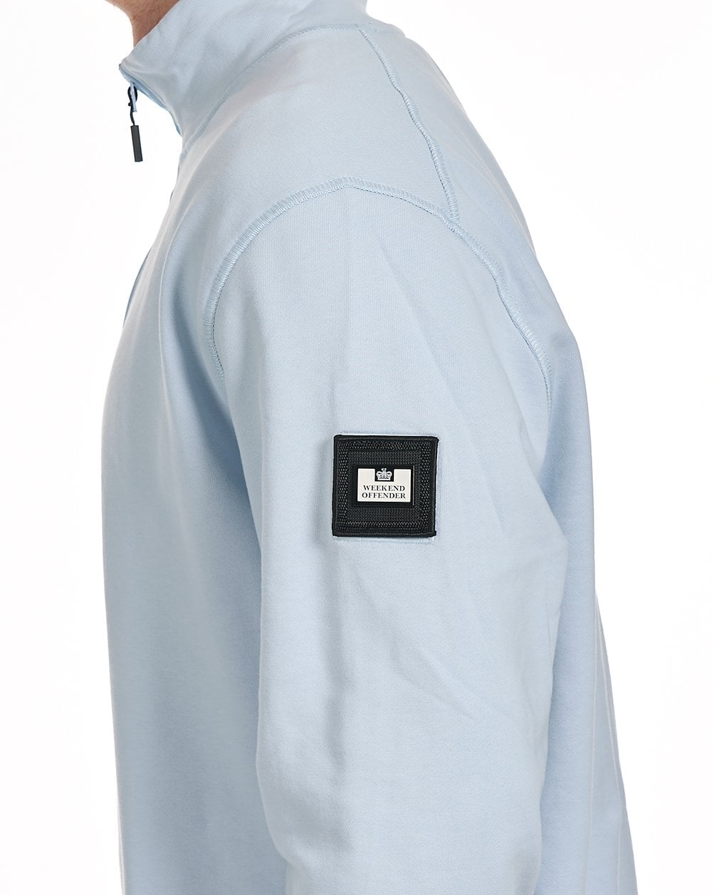 Weekend Offender Kraviz 1/2 Zip Sweat Himmelblau