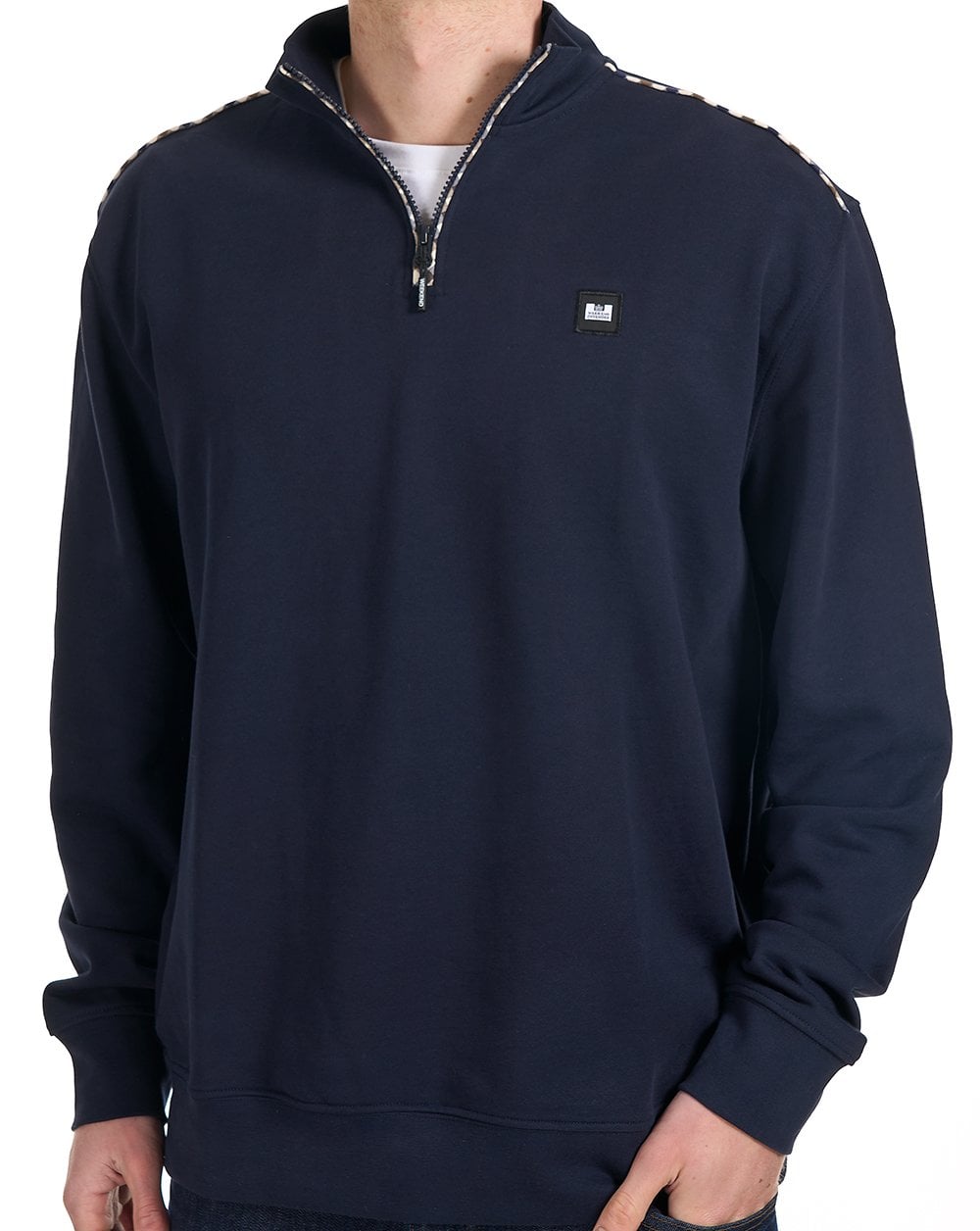 Weekend Offender Matisa Quarter Zip Sweatshirt Navy
