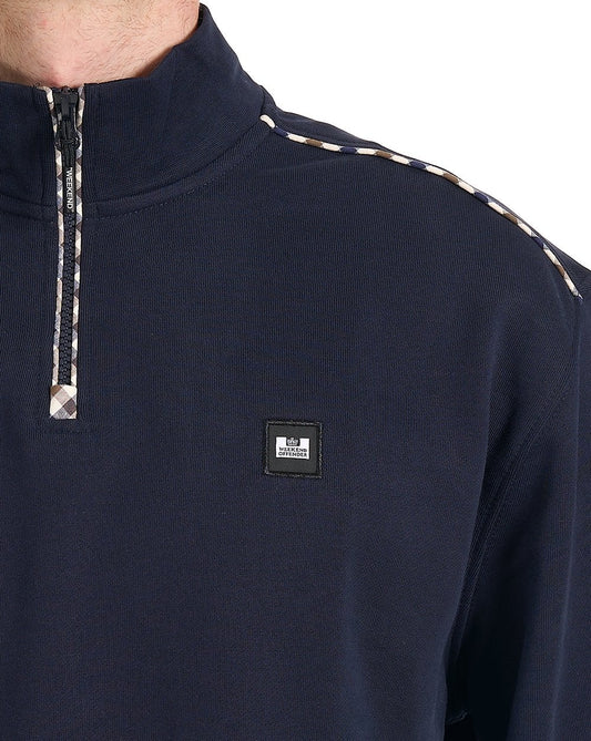 Weekend Offender Weekend Offender Matisa Quarter Zip Sweatshirt Navy