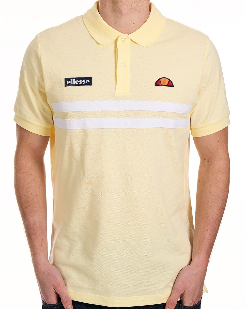 Ellesse Rimini Poloshirt Hellgelb/Weiß