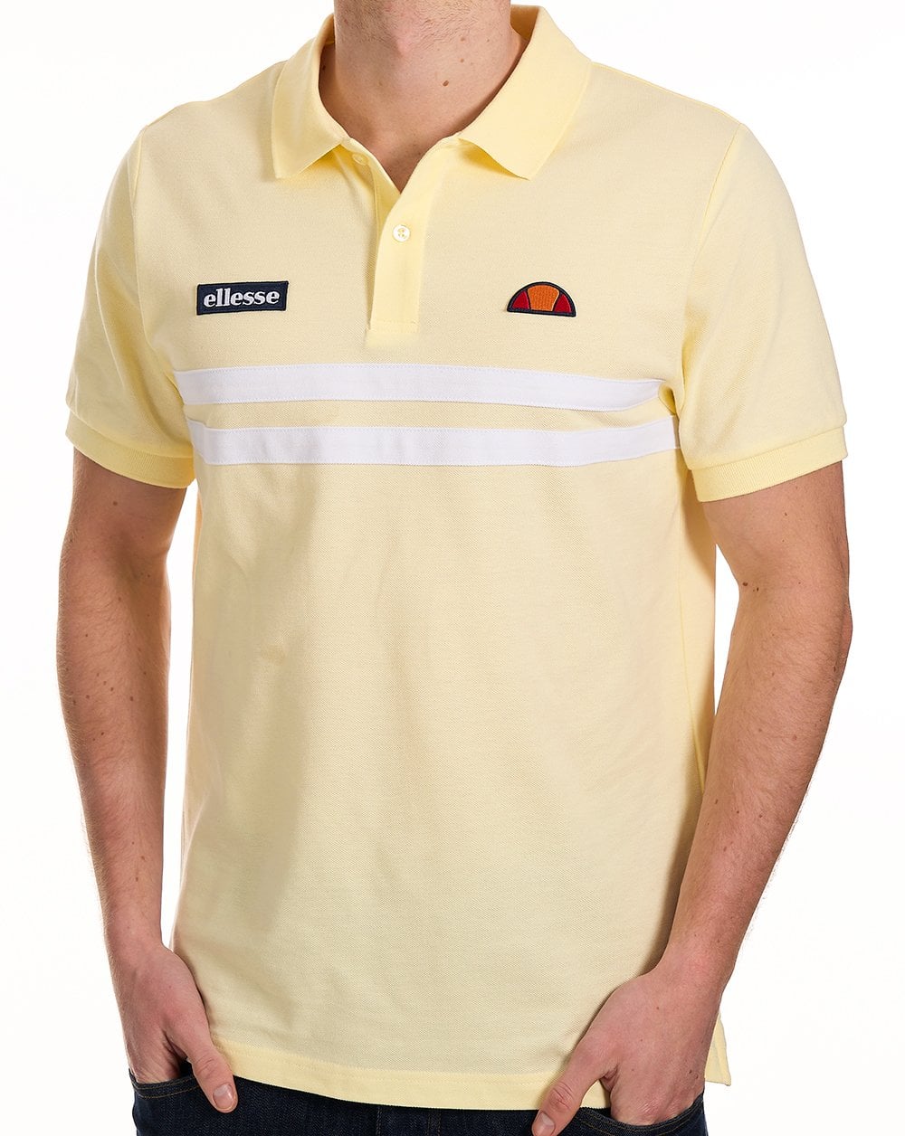 Ellesse Rimini Poloshirt Hellgelb/Weiß