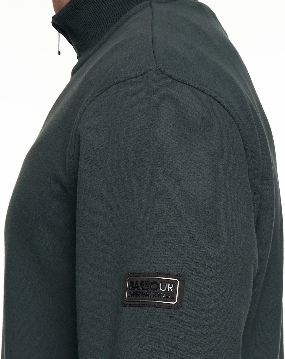 Barbour International Ehan Half Zip Sweatshirt Waldgrün