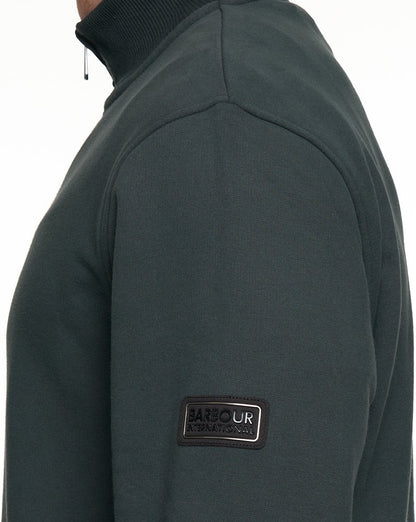 Barbour International Ehan Half Zip Sweatshirt Waldgrün