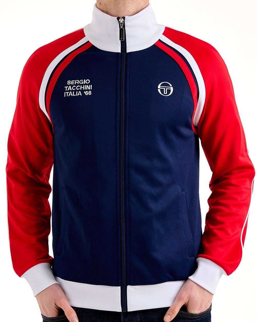 Sergio Tacchini Ghibli Davis Trainingsoberteil Marineblau/Tiefrot