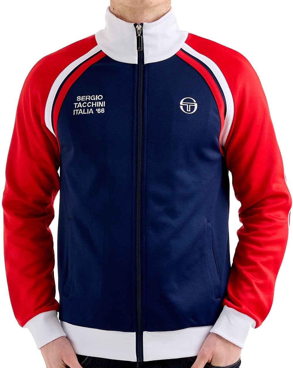 Sergio Tacchini Ghibli Davis Trainingsoberteil Marineblau/Tiefrot