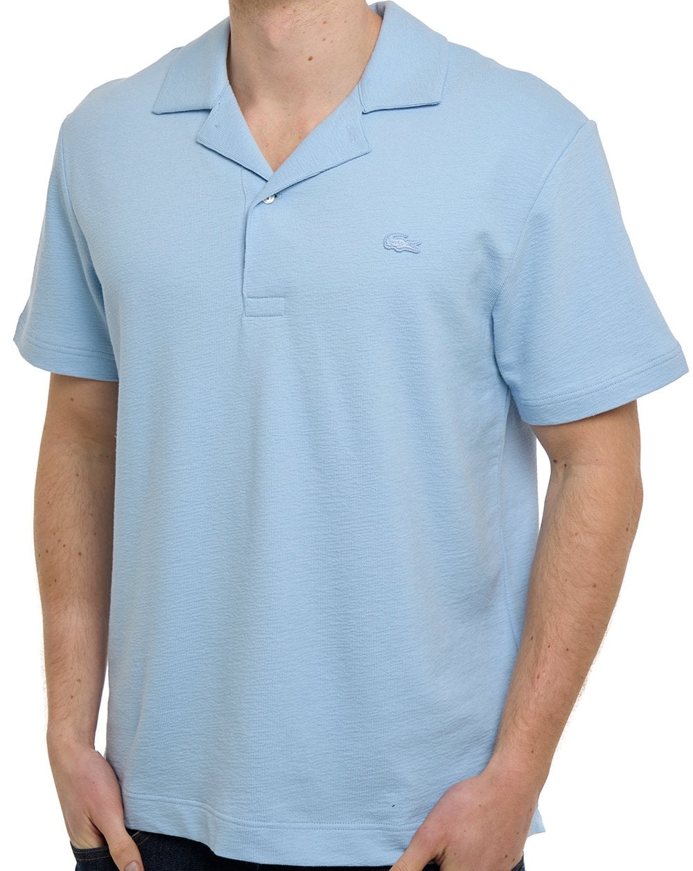 Lacoste Poloshirt mit Reverskragen, Chambray-Blau