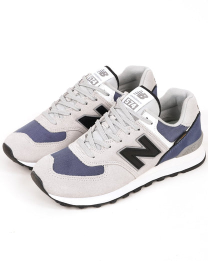 New Balance 574 Sneaker Leinen/Marineblau/Grau