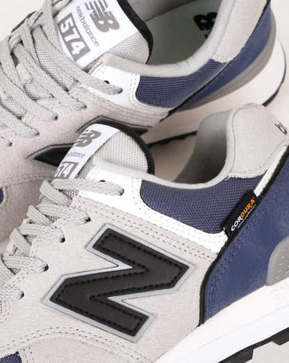New Balance 574 Sneaker Leinen/Marineblau/Grau