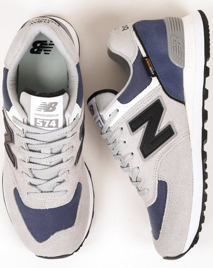 New Balance 574 Sneaker Leinen/Marineblau/Grau