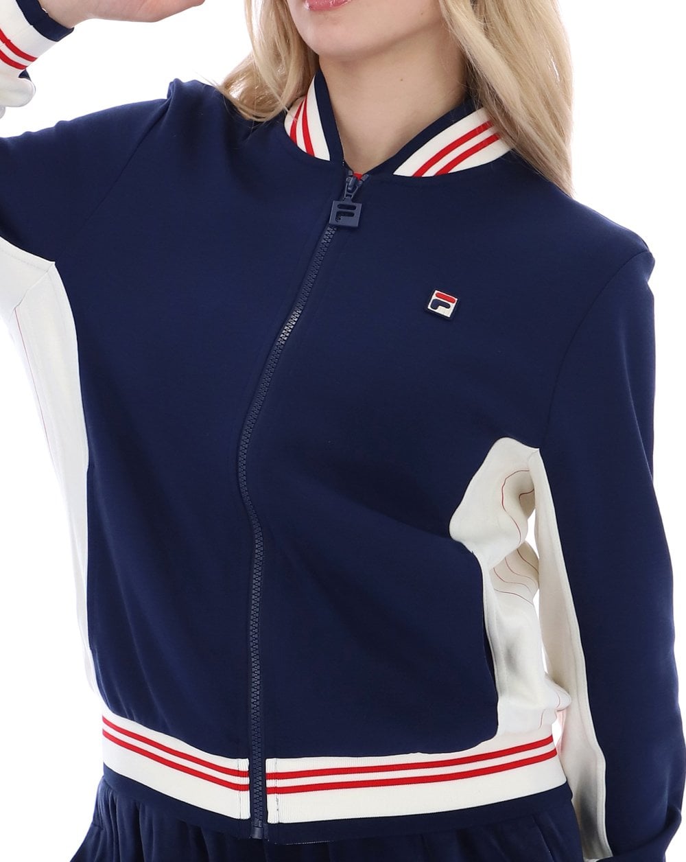 Fila Vintage Silvana Trainingsjacke Marineblau/Gardenia/Rot