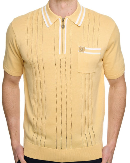 Gabicci Vintage Johnson Strickpolo Zitrone