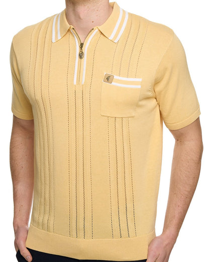 Gabicci Vintage Johnson Strickpolo Zitrone