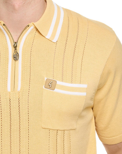 Gabicci Vintage Johnson Strickpolo Zitrone