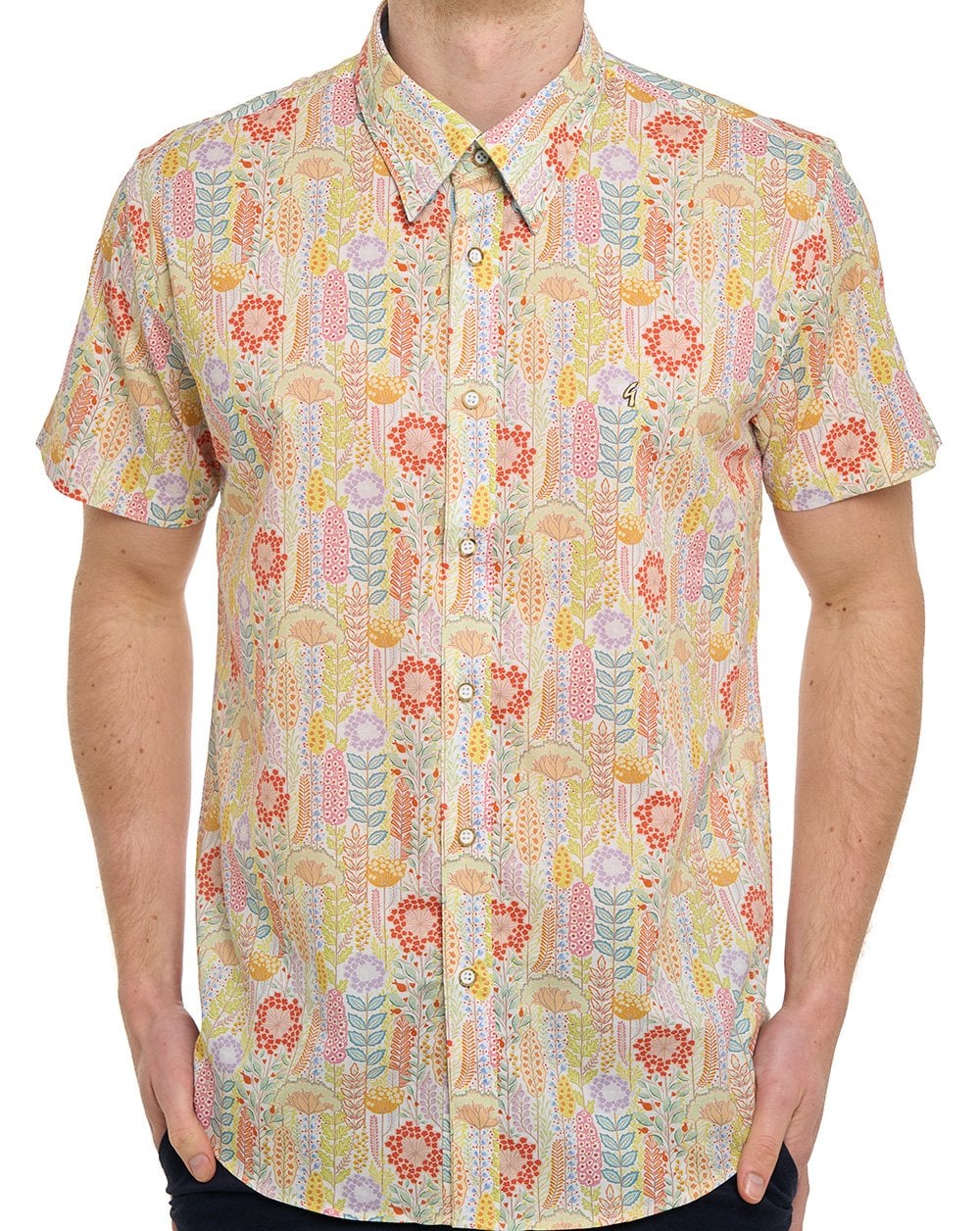 Gabicci Vintage Harvey Kurzarmhemd mit Muster, mehrfarbig