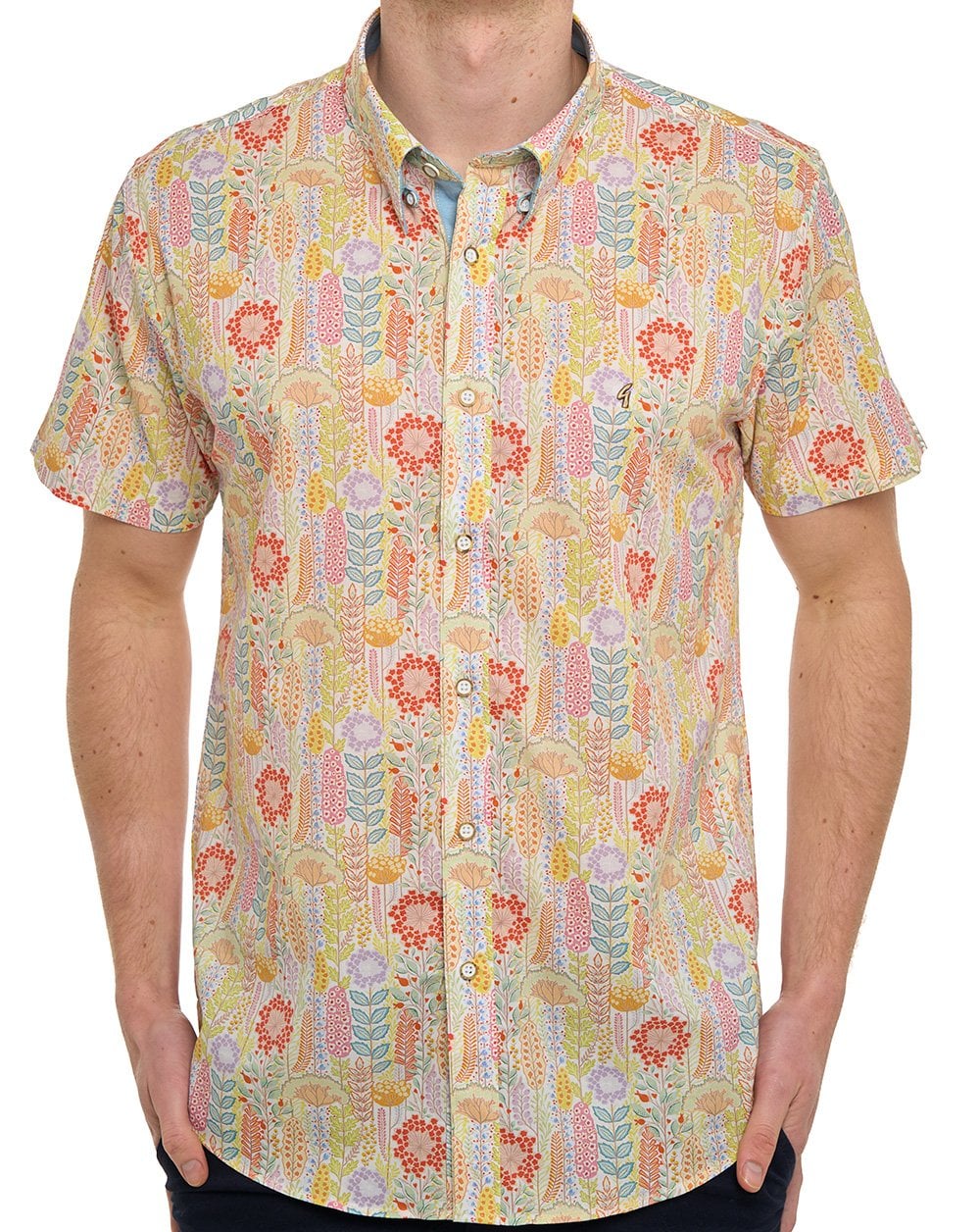 Gabicci Vintage Harvey Kurzarmhemd mit Muster, mehrfarbig