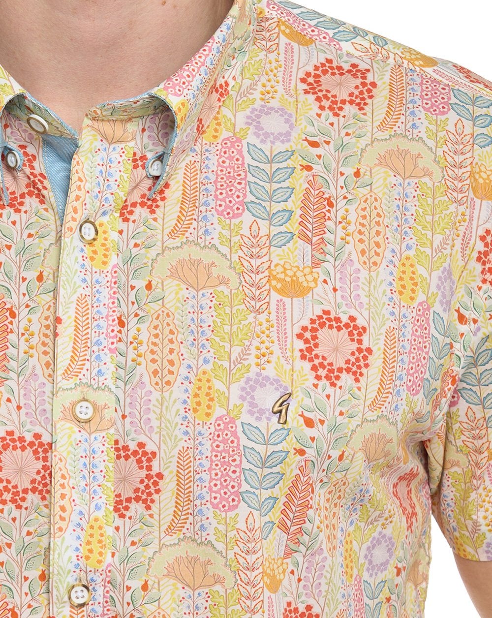 Gabicci Vintage Harvey Kurzarmhemd mit Muster, mehrfarbig