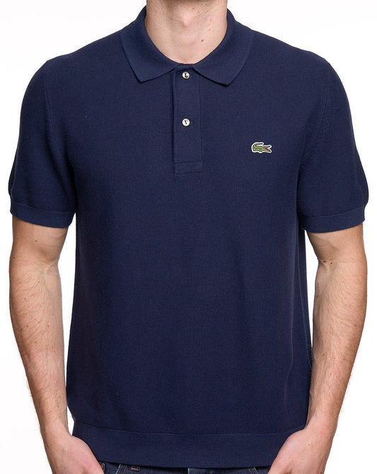 Lacoste Classic Fit Strickpolo, Marineblau