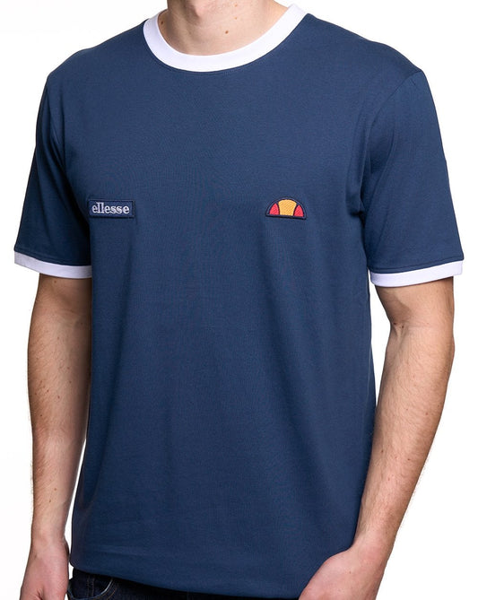 Ellesse Ringetto T-Shirt Marineblau/Weiß