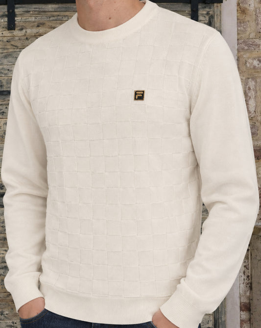 Fila Gold Fila Gold Square Knit Jumper Egret