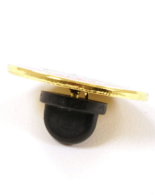 80S Casual Classics 80er-Jahre-Casual-Klassiker: Anstecknadel „Glasgow Elite“ aus den 80ern, blau/rot