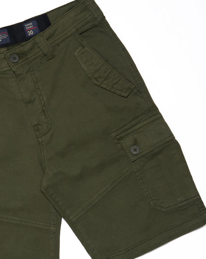 80s Casual Classics Benson Cargo Shorts Olive Green