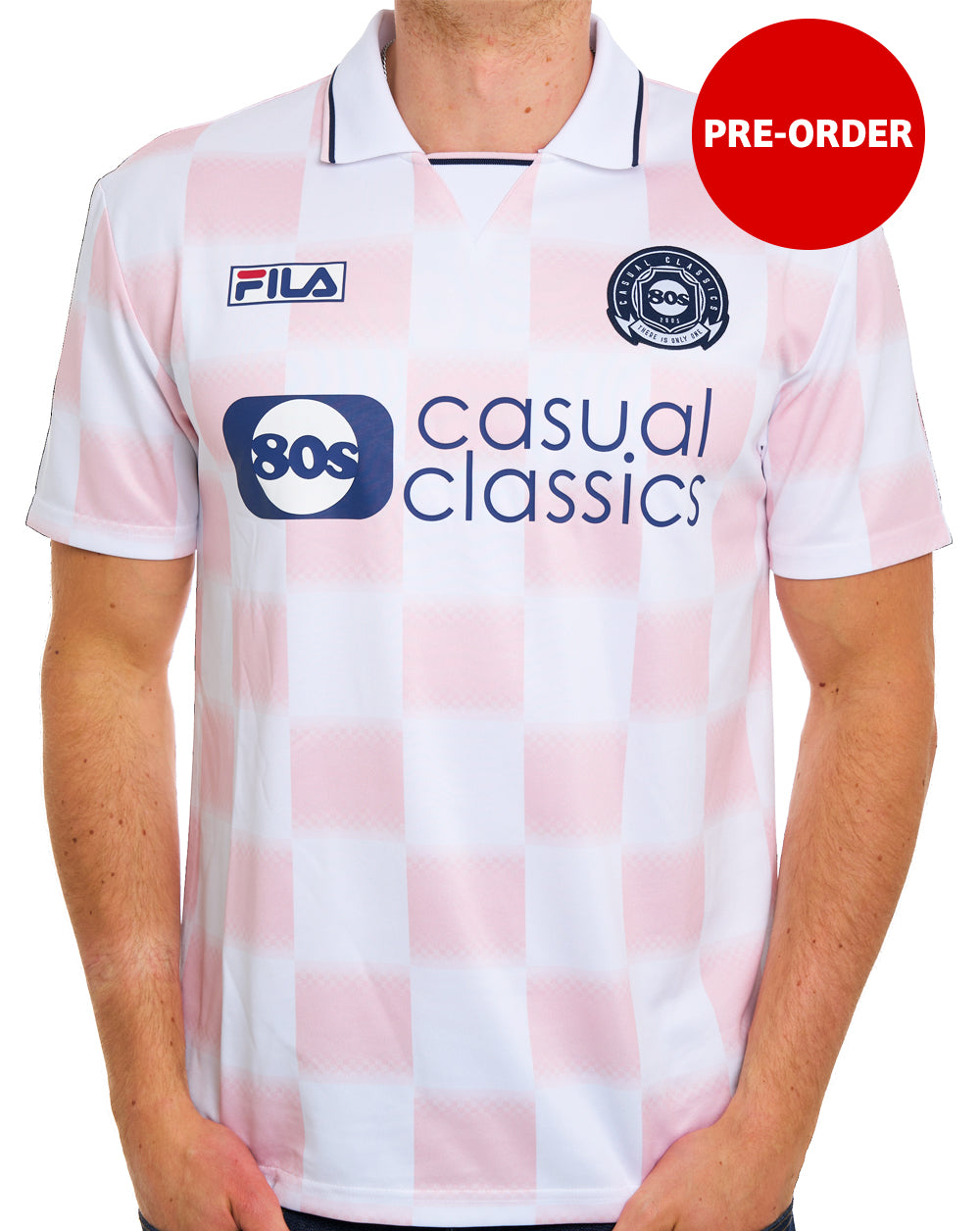 Fila Vintage X Casual Classics Football Shirt White/Chalk Pink