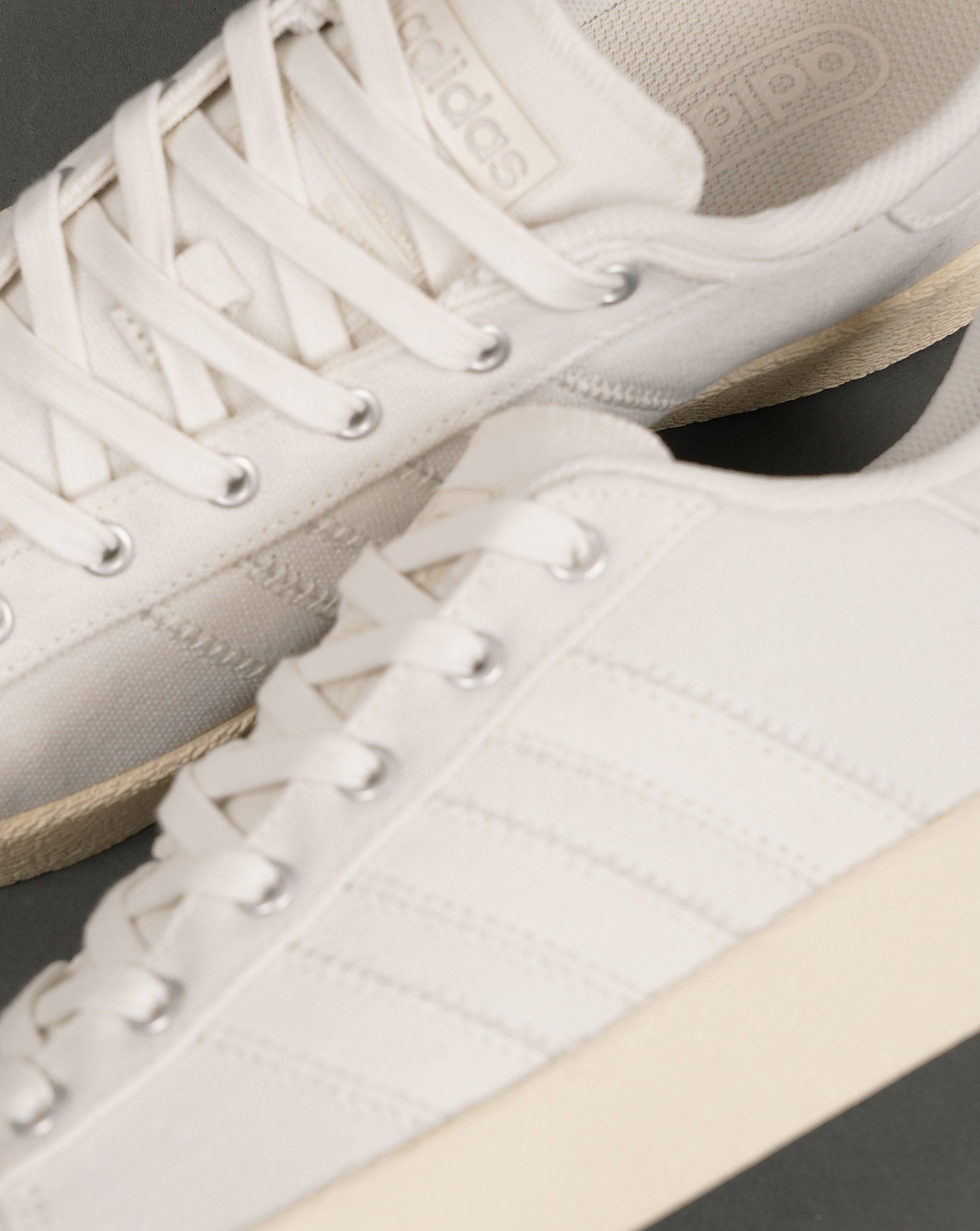 Adidas Canvas Hook Trainers Off White