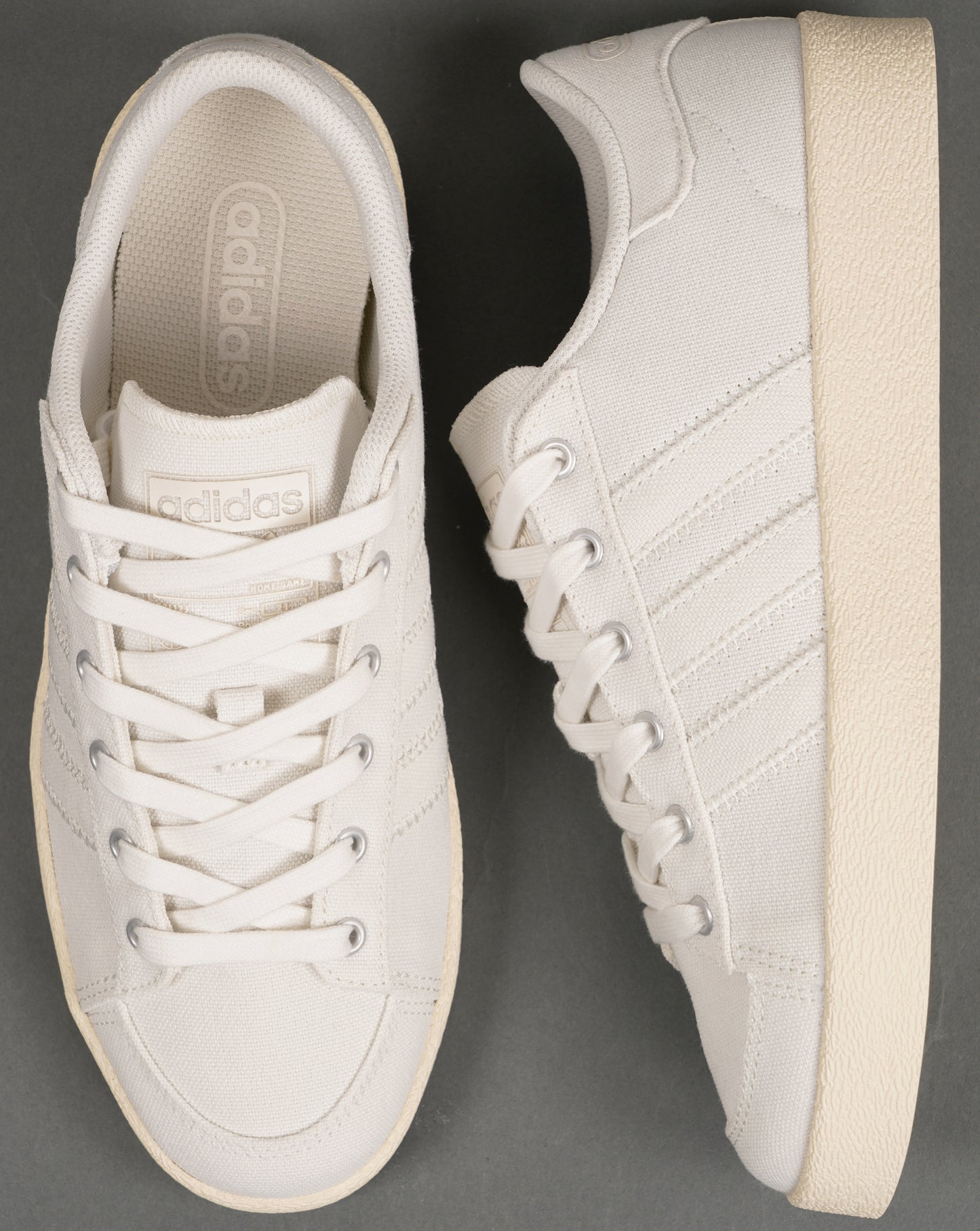 Adidas Canvas Hook Trainers Off White
