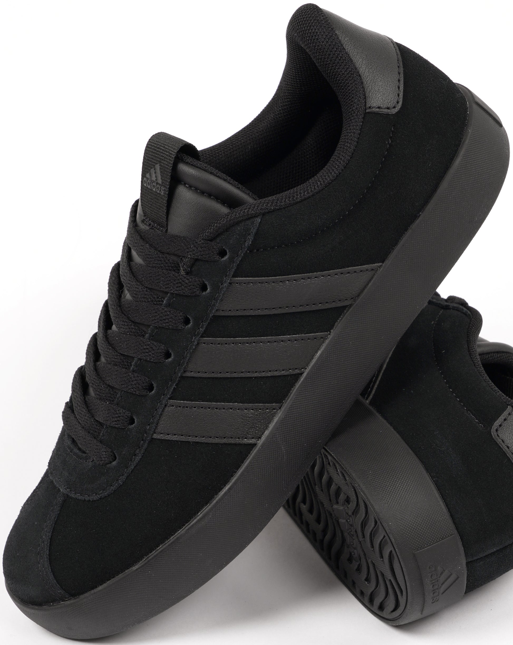 Adidas VL Court 3.0 Trainers Black Suede