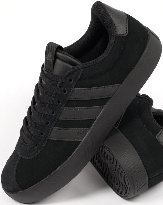 Adidas Adidas VL Court Trainers Black Suede
