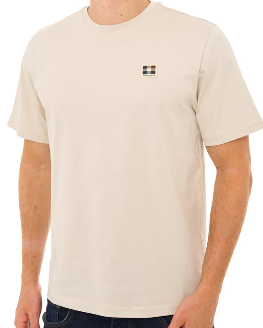 Aquascutum Aquascutum Badge T Shirt Beige