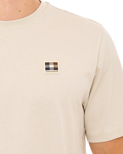 Aquascutum Badge T Shirt Beige