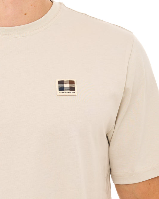Aquascutum Aquascutum Badge T Shirt Beige
