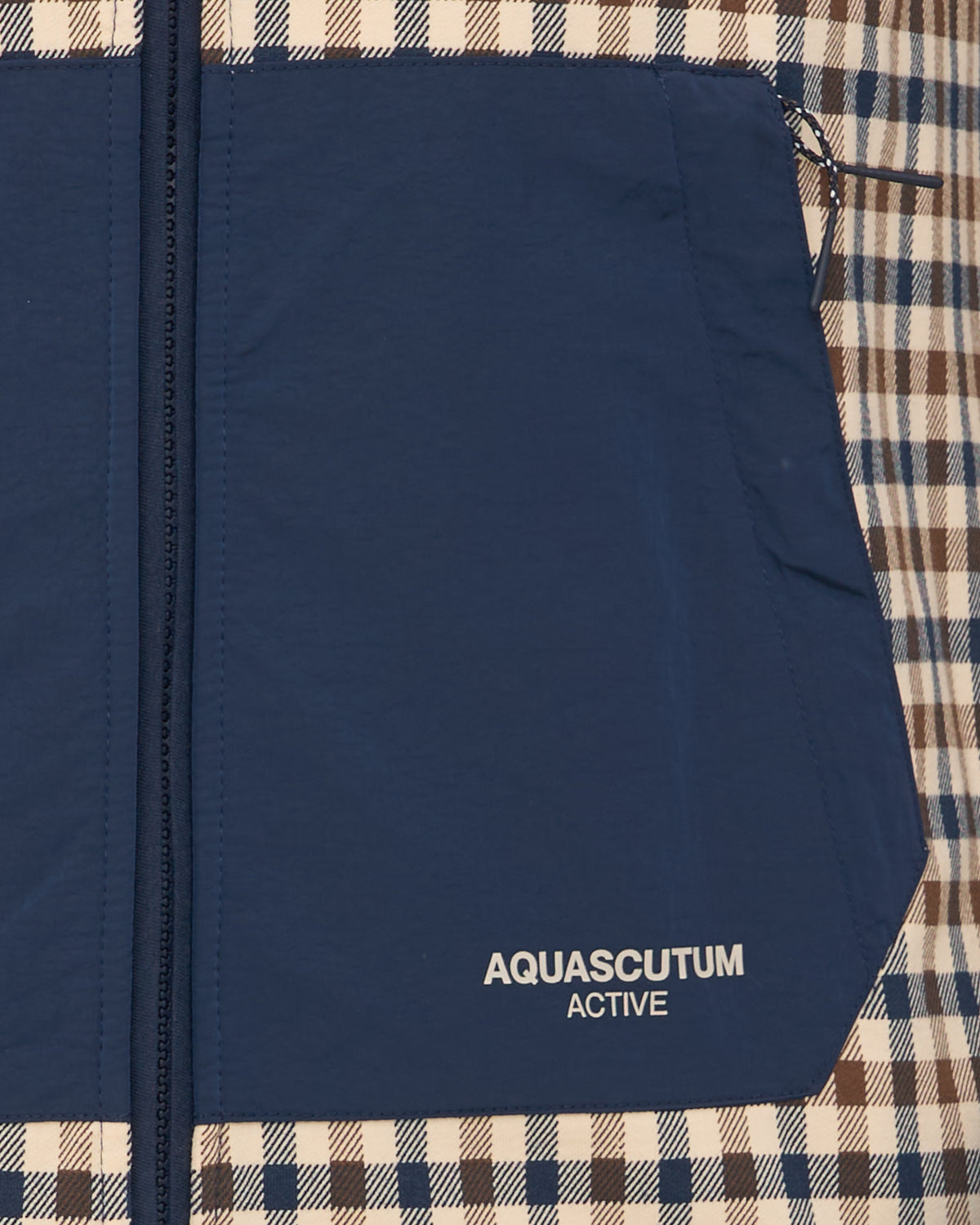 Aquascutum Check FZ Hoody Navy