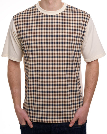 Aquascutum Club Check T-Shirt Off White