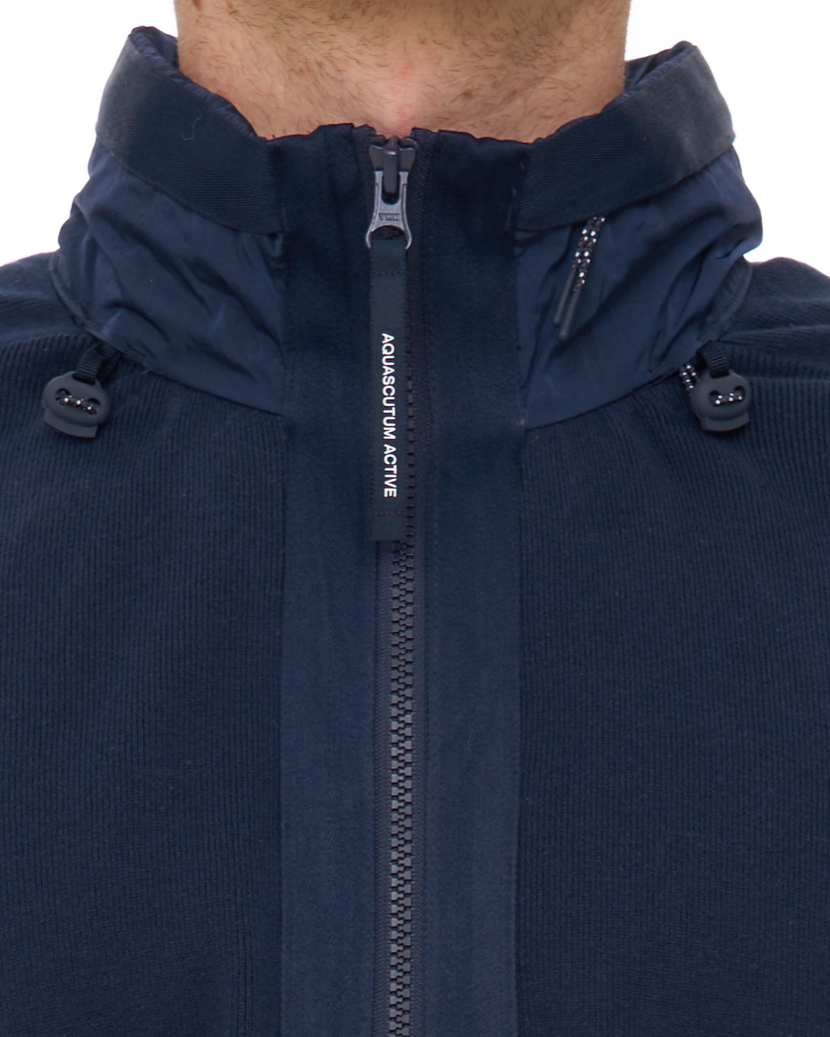 Aquascutum Cotton Knit FZ Jumper Navy