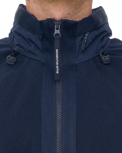 Aquascutum Cotton Knit FZ Jumper Navy