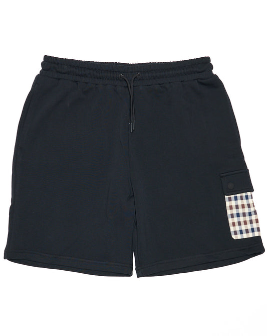 Aquascutum Aquascutum Lamina Check Pocket Shorts Black