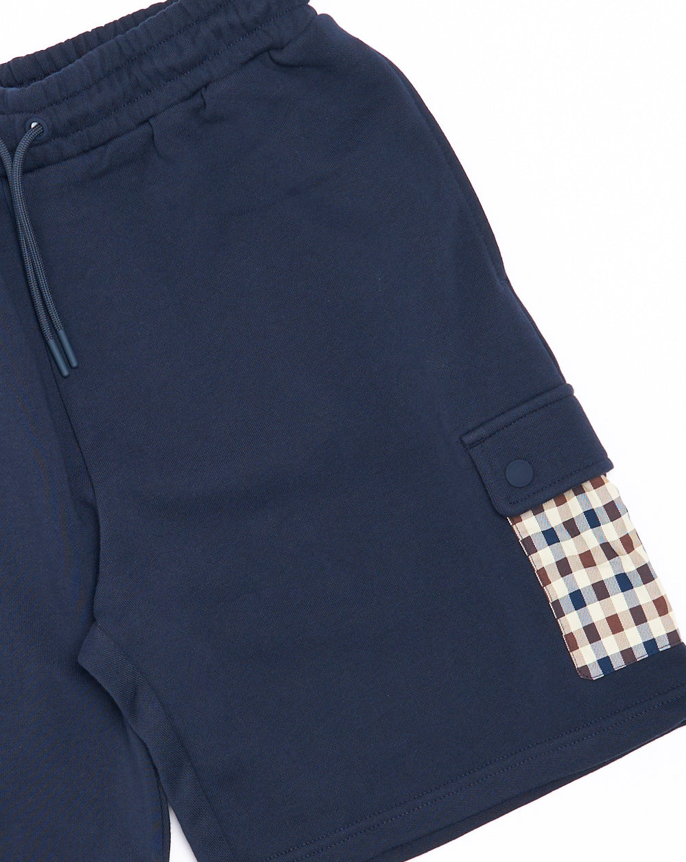 Aquascutum Lamina Check Pocket Shorts Navy